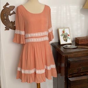 Peach boho sundress